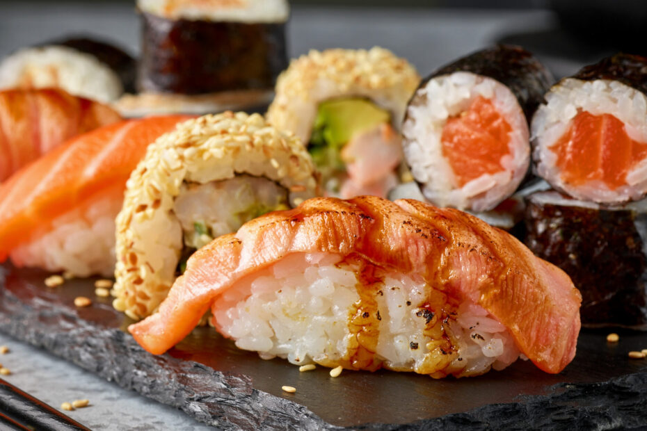 plate of various sushi