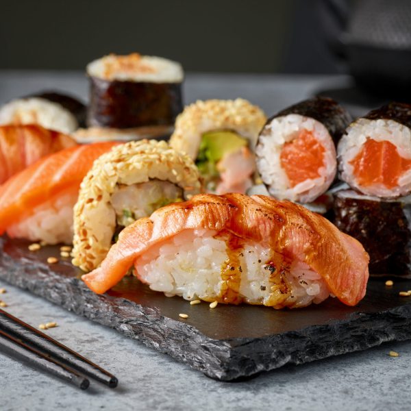 plate of various sushi
